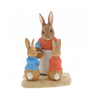 Beatrix Potter Miniature Figurine - Mrs. Rabbit, Flopsy & Peter Rabbit
