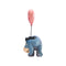 Figurine of Eeyore from Disney Traditions, looking sad with a pink heart-shaped balloon tied to his back, designed by Jim Shore.