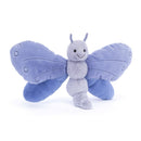 Jellycat Bluebell Butterfly photo from front, a beautiful lavender colour butterfly