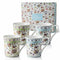 Queens Antique Floral Royale Mugs - Set of 4, mugs and branded gift box. 
