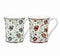 Queens Indian Silk Royale Mugs Set of 4 with two patterns: Amerli and Surat inspired by Indian silk.