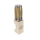 Jean Dubost Maison Light Horn - 6Pc Knife Set 1.2mm