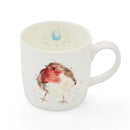 Front: Royal Worcester Wrendale Designs - Fine Bone China Robin Mug with Bird