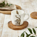 Royal Worcester Wrendale Designs Cat Mug Feline Good on the woods tea coaster