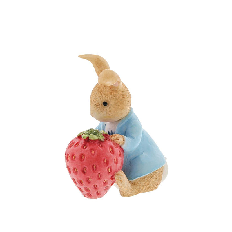Beatrix Potter Miniature Figurine - Peter Rabbit with Strawberry