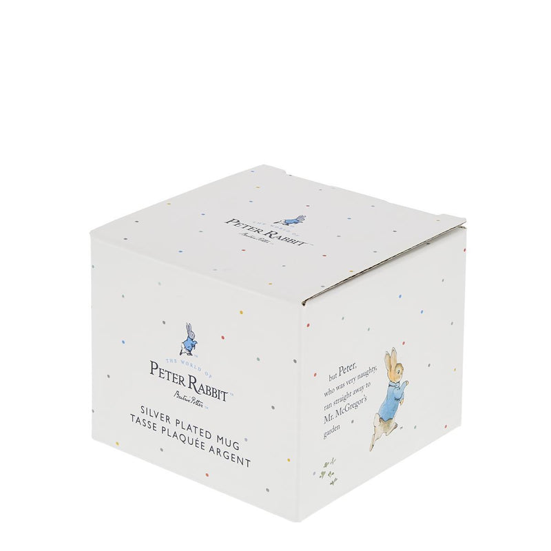 Beatrix Potter – Silver Plated Baby Mug With Laser Peter Rabbit