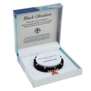Bramble Bay - Tree of Life Duo Bracelet Set - Black Obsidian Rose Gold
