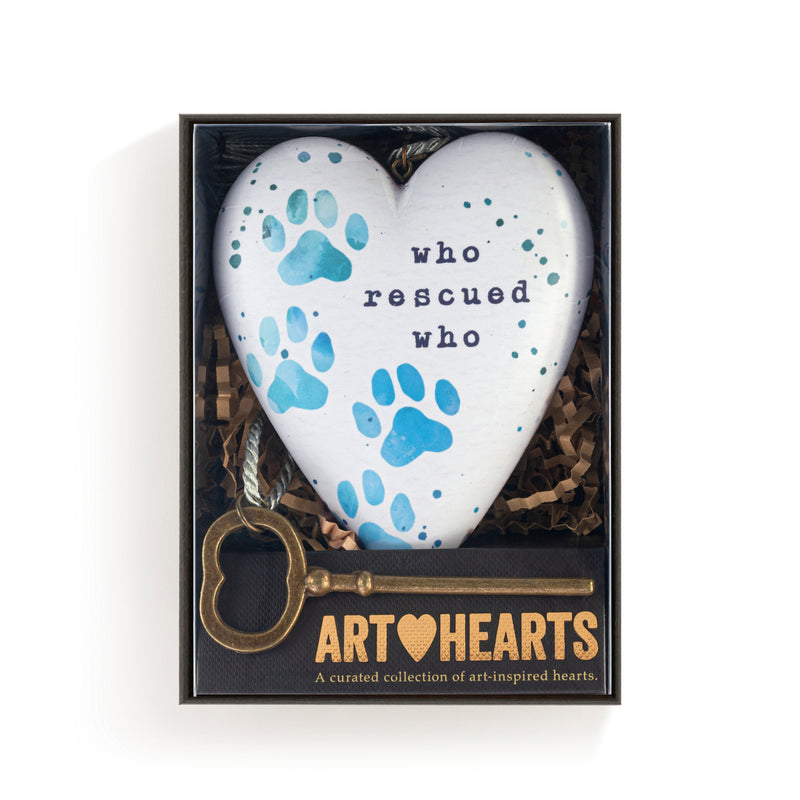 DEMDACO Art Heart - Who Rescued Who Art Heart