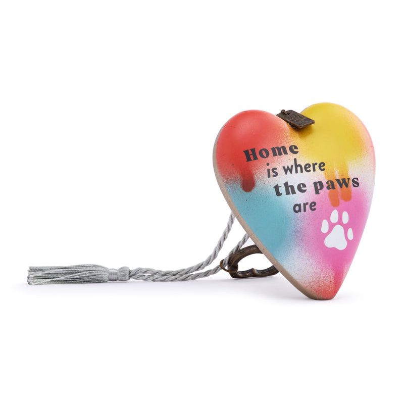 Demdaco Art Heart - Home is Where the Paws Are