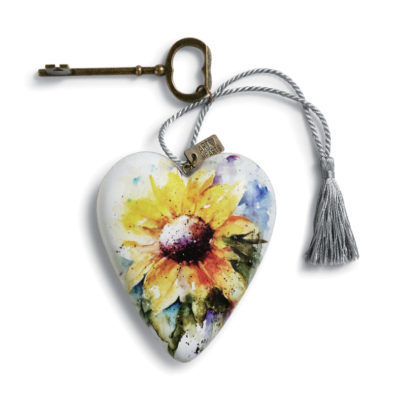 Demdaco Art Heart - Sunflower