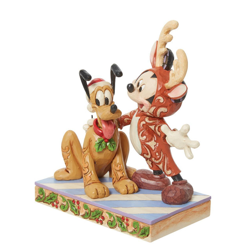 Disney Traditions - Mickey Reindeer and Pluto Santa