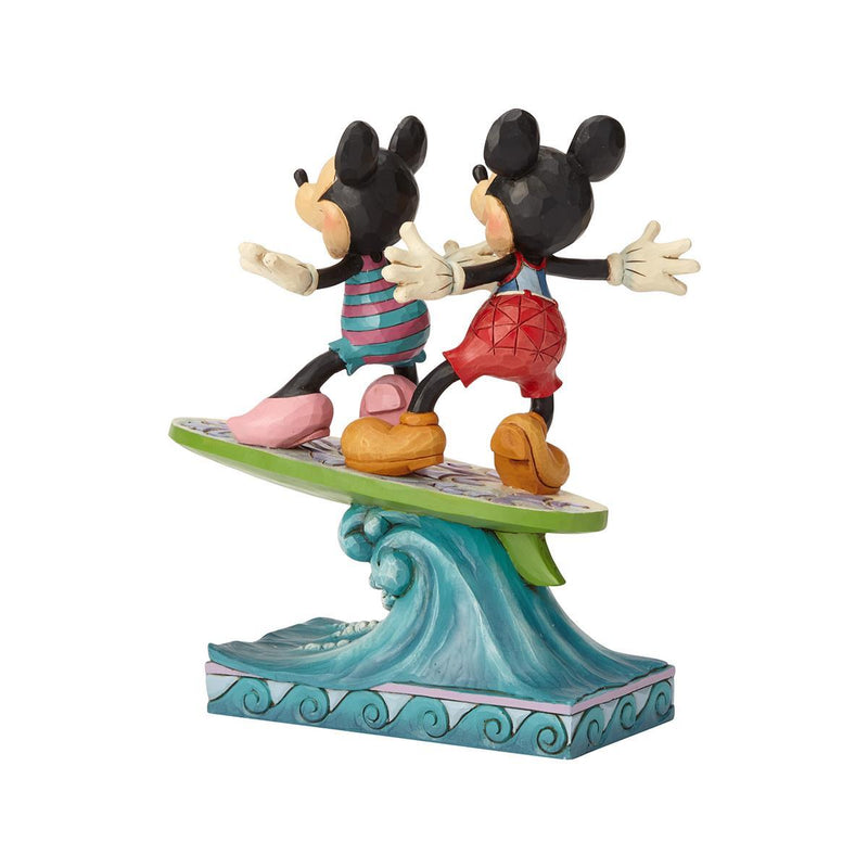 Disney Traditions by Jim Shore - Mickey and Minnie on Surfboard - Surf's Up