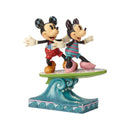 Disney Traditions by Jim Shore - Mickey and Minnie on Surfboard - Surf's Up