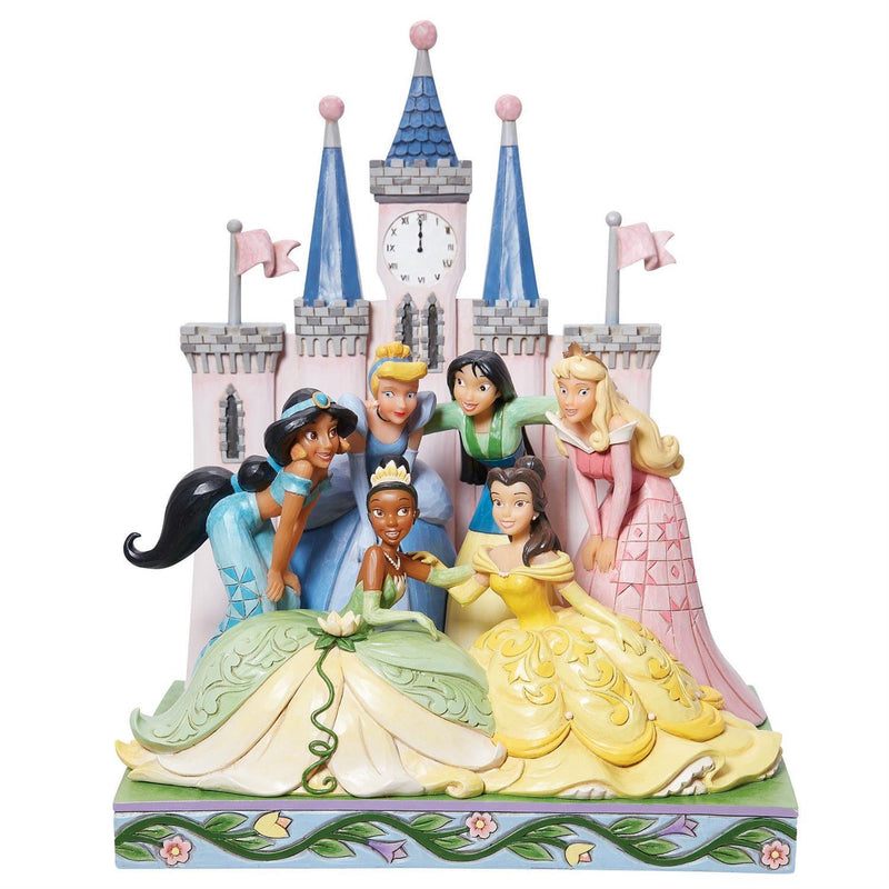 Tiana, Belle, Cinderella, Mulan, Jasmine, and Aurora