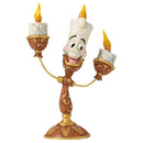Jim Shore Disney Traditions Lumiere Candlestick Figurine from Beauty and the Beast with folk art design.