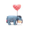 Eeyore with heart balloon figurine by Jim Shore from Disney Traditions series.