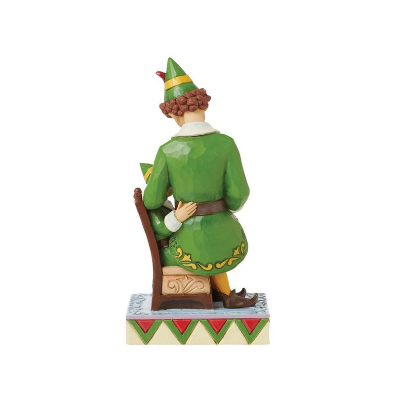 Elf by Jim Shore - Buddy Elf Sitting on Papa Elf