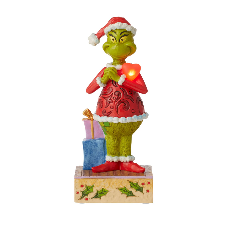 Grinch by Jim Shore - Grinch With Blinking Heart