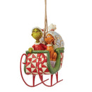 Grinch by Jim Shore - Grinch and Max in Sleigh Hanging Ornament