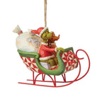 Grinch by Jim Shore - Grinch and Max in Sleigh Hanging Ornament