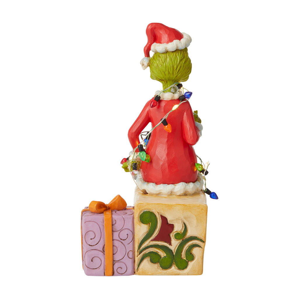 Grinch Collection Grinch by Jim Shore - Lit Grinch On Present – Bella Casa Gifts ...