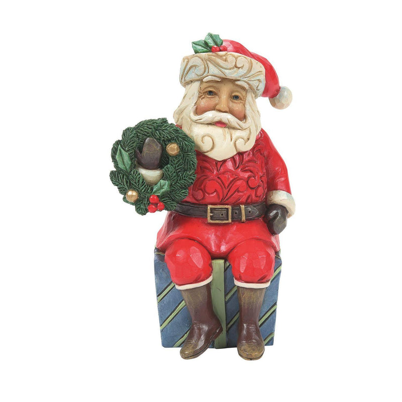 Jim Shore Heartwood Creek - Mini Santa Sitting On Gifts