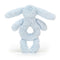 Jellycat Bashful Blue Bunny Ring Rattle