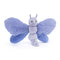 Jellycat Bluebell Butterfly photo from front, a beautiful lavender colour butterfly 