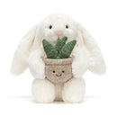 Jellycat Cream Bunny with Plant