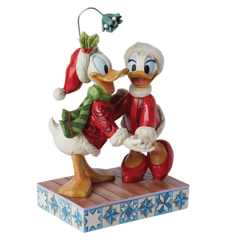 Jim Shore Disney Traditions - Donald & Daisy Mistletoe