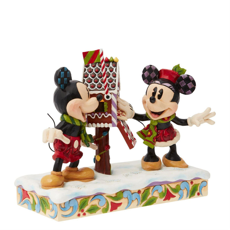 Jim Shore Disney Traditions - Mickey & Minnie Letters to Santa