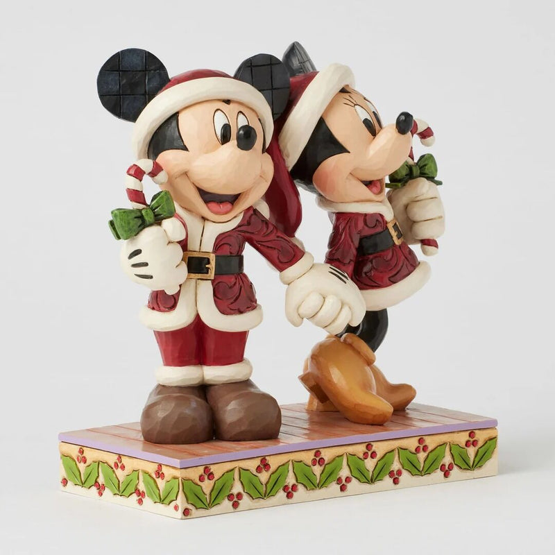 Jim Shore Disney Traditions - Mickey & Minnie with Candy Canes
