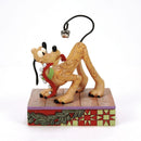 Jim Shore Disney Traditions - Pluto with Christmas Bell on Tail