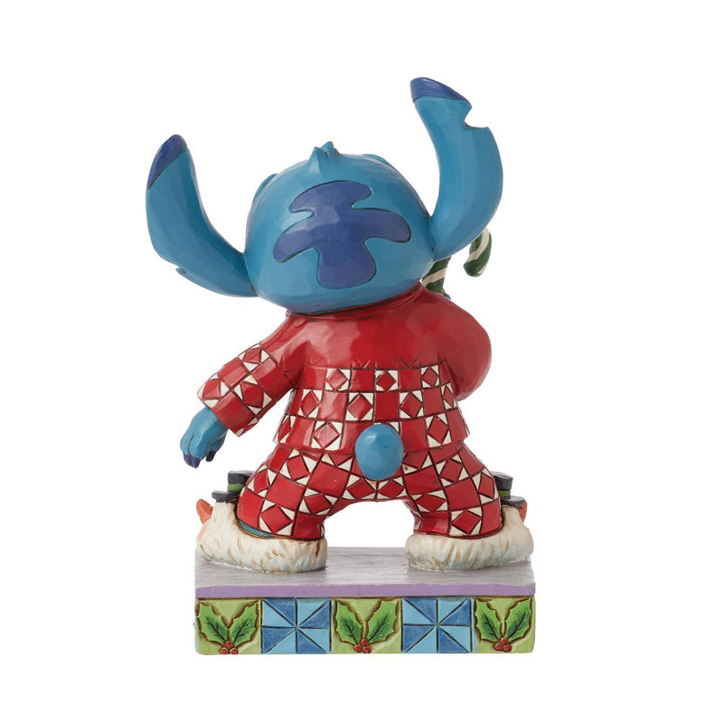 Jim Shore Disney Traditions - Stitch In Christmas PJs