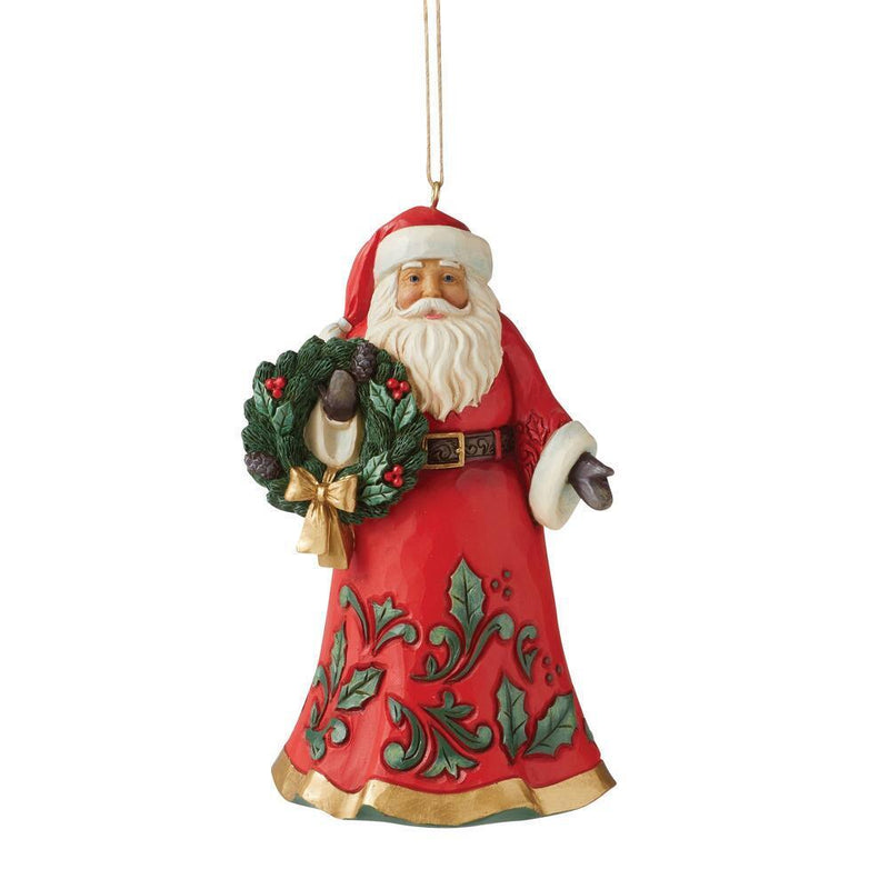 Jim Shore Heartwood Creek - Santa With Wreath HO