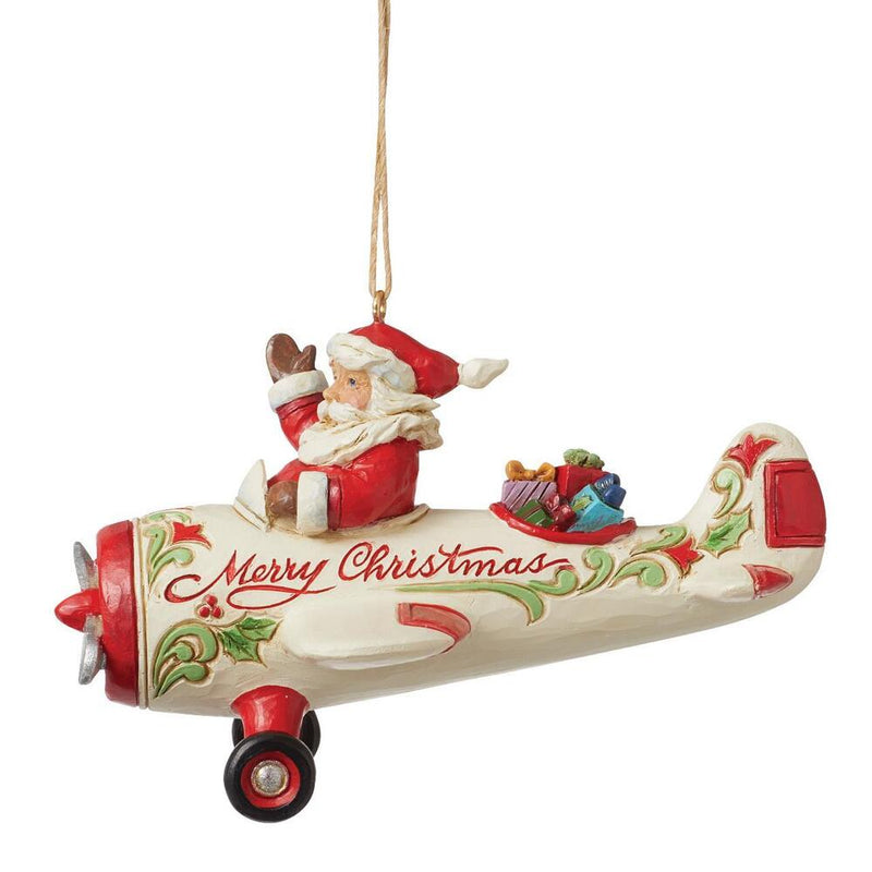 Jim Shore Heartwood Creek - Santa in Aeroplane