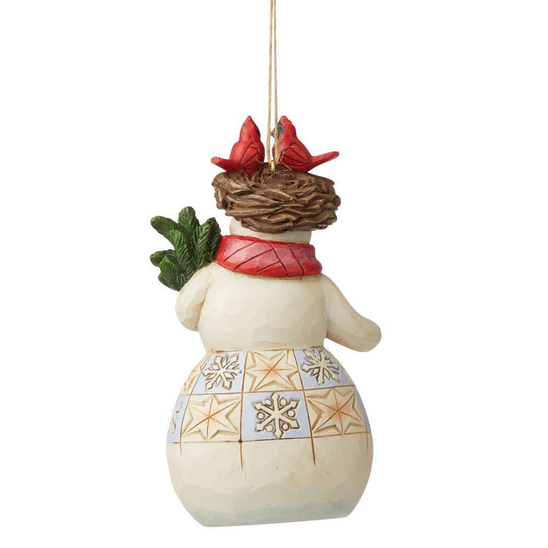 Jim Shore Heartwood Creek - Snowman With Cardinal Nest HO