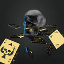 Metalmorphose - Keychain Black Skull & Playing Card