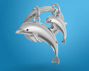 Metalmorphose - Keychain Dolphin Family