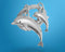 Metalmorphose - Keychain Dolphin Family