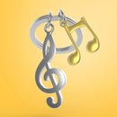 Metalmorphose - Keychain Music Notes