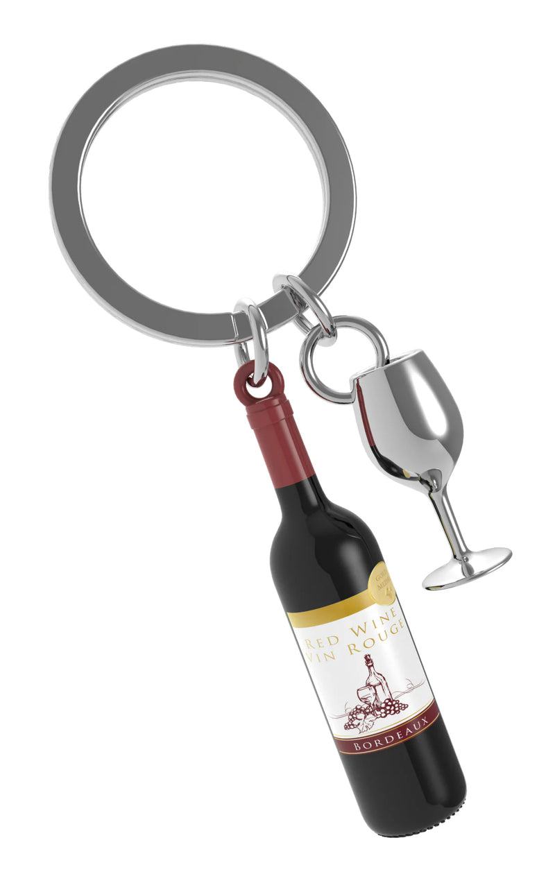 Metalmorphose - Keychain Red Wine & Glass
