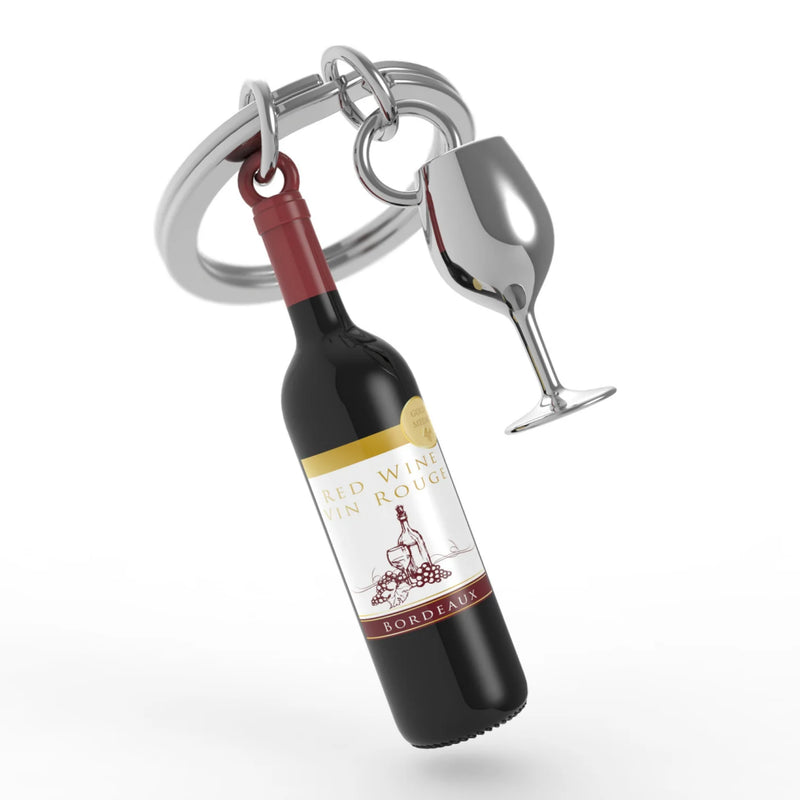 Metalmorphose - Keychain Red Wine & Glass