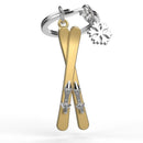 Metalmorphose - Keychain Ski With Snowflake Charm