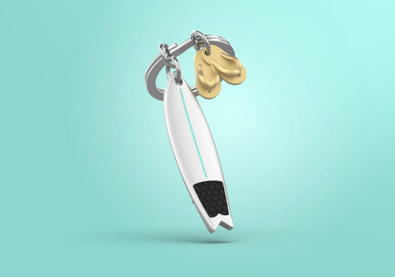 Metalmorphose - Keychain Surfboard & Flip-Flops