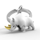 Metalmorphose - Keychain White Rhino