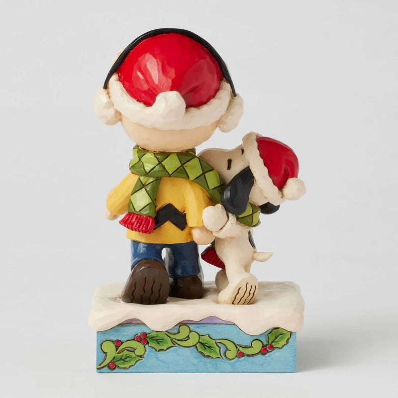 Peanuts by Jim Shore - Charlie Brown & Snoopy Wearing Scarf