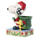 Peanuts by Jim Shore - Santa Snoopy & Woodstock as Elf