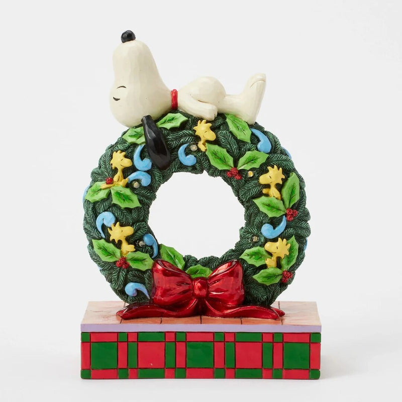 Peanuts by Jim Shore - Snoopy Sleeping on LED Wreath
