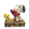 Peanuts by Jim Shore - Snoopy With Nose Through Heart & Woodstock